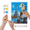 OKTO | Air Dry Clay Paint by Numbers & Modeling Kit for Adults | Greetings from PARIS | 11.8x15.7 in